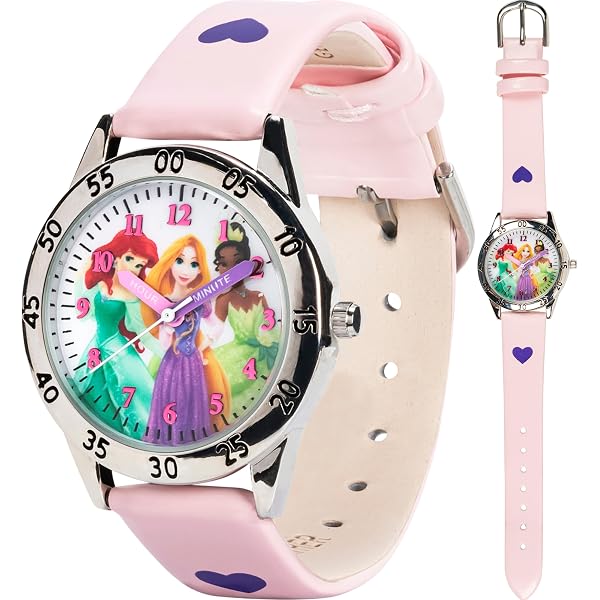 Amazon.com: Disney Princess Kids' Plastic Time Teacher Analog