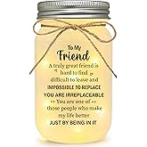 LE XIAOXI Best Friend Birthday Gifts for Women, Friendship Mason Jar Night Lights, Christmas Mother's Day Birthday Gifts for Friends Women Bestie BFF