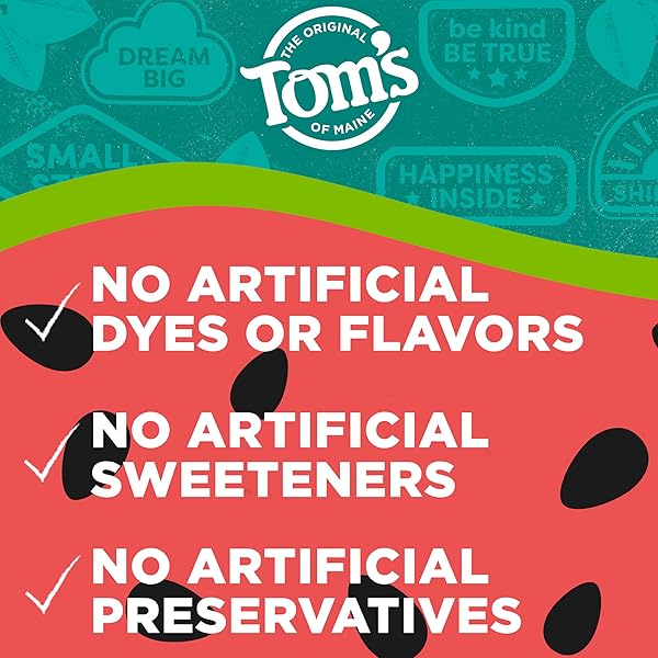 TOM’S OF MAINE NATURAL CHILDREN’S FLUORIDE TOOTHPASTE, WATERMELON, 5.1 OZ