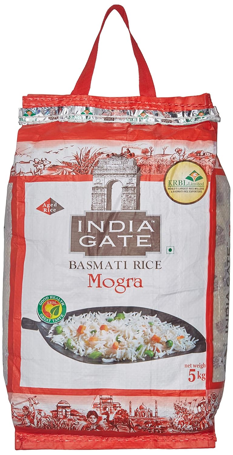 India Gate Basmati Rice Bag, Mogra, 5kg Amazon.in Amazon Pantry