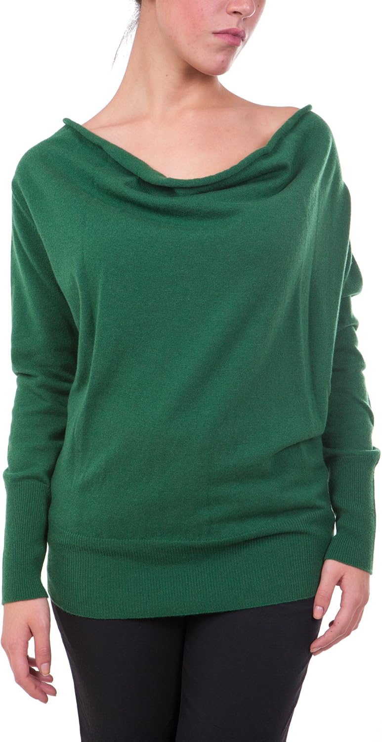 maglia con collo a cascata