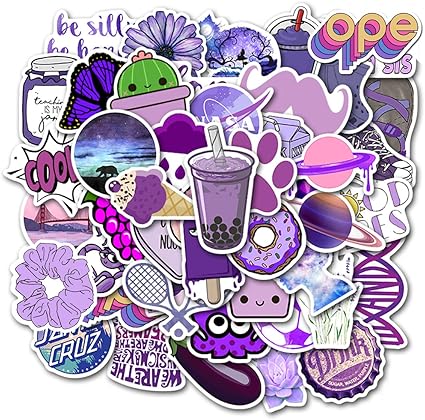 hydro flask stickers purple