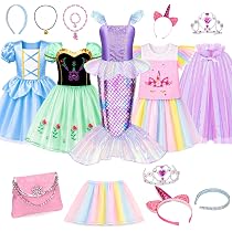 Disney Princess Dress Up Trunk Deluxe 21 Piece [Amazon Exclusive], Dress Up & Pretend Play