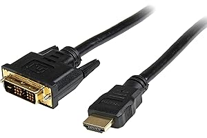 StarTech.com 10ft HDMI to DVI D Adapter Cable - Bi-Directional - HDMI to DVI / DVI to HDMI Adapter for Your Computer Monitor 