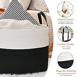 KAKAMAY Large Blanket Basket (20"x13"),Woven
