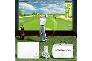 Joogto Golf Impact Screen for Indoor/Outdoor, Golf Impact Screen with 28-32 Upgraded Grommets, Self-Restoration Crease Fabric,4mm Thicker Impact Screen with Carrying Case