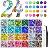 qiipii 24 Color 6mm Colorful Crystal Resin Rhinestones for Crafting Flatback SS30 Big Stones Rainbow Crystals Gems Diamonds Charms for Tumblers Bottles DIY Crafts Clothes Shoes Nails Eyes Face Makeup