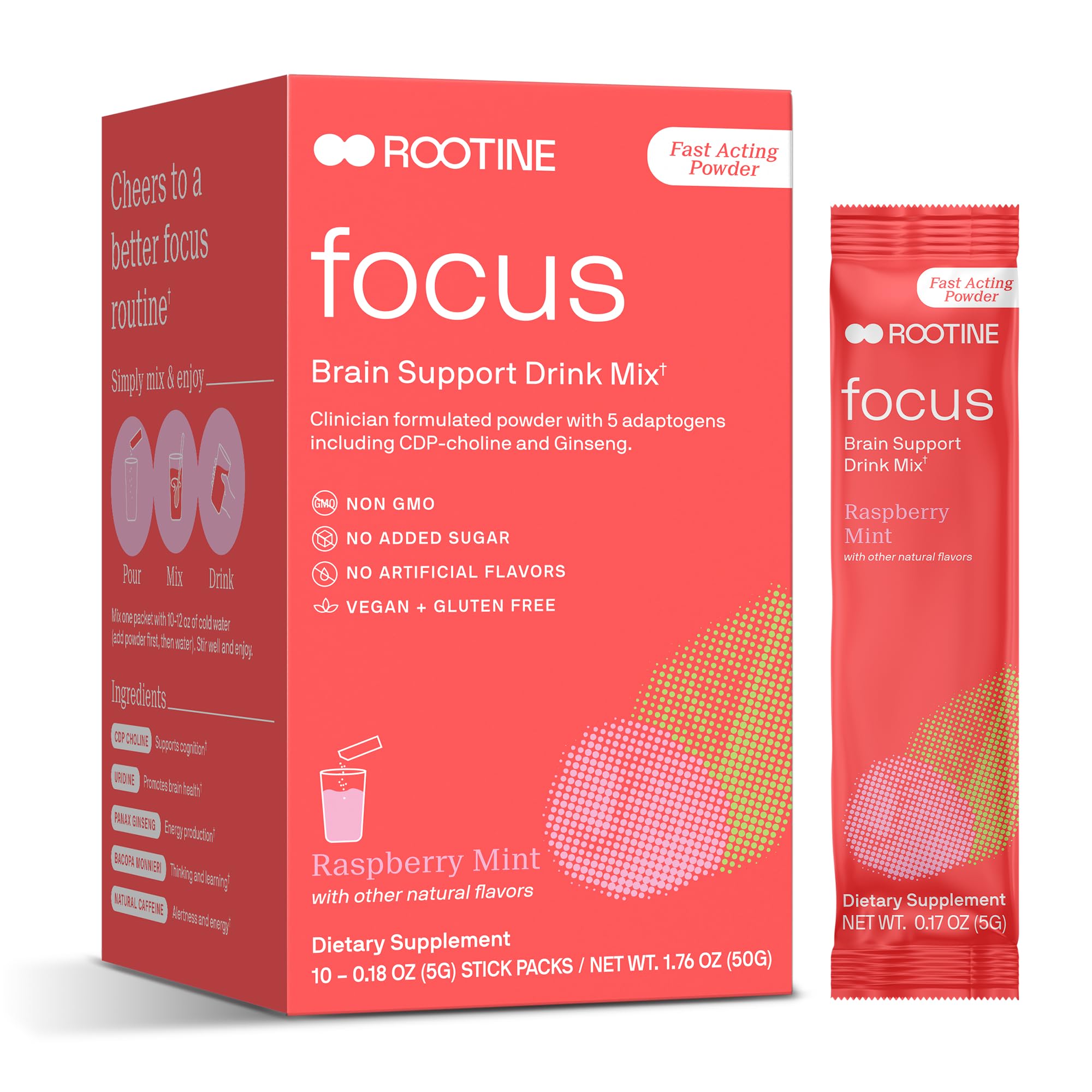 Focus Brain Support Drink Mix (Raspberry Mint)