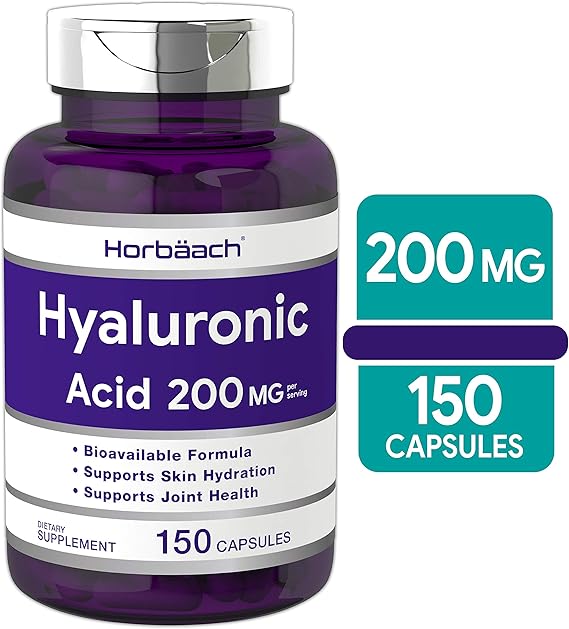 Hyaluronic Acid Capsules 200 mg 150 Count Supports Joint