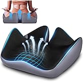 Seat Cushion for Relief Sciatica - Memory Foam Cushion for Office Chair, Hip & Coccyx Pain Relief for Long Sitting,2025 Upgraded Large Seat Pillow for Soft Support,for Game Chair/Wheelchair