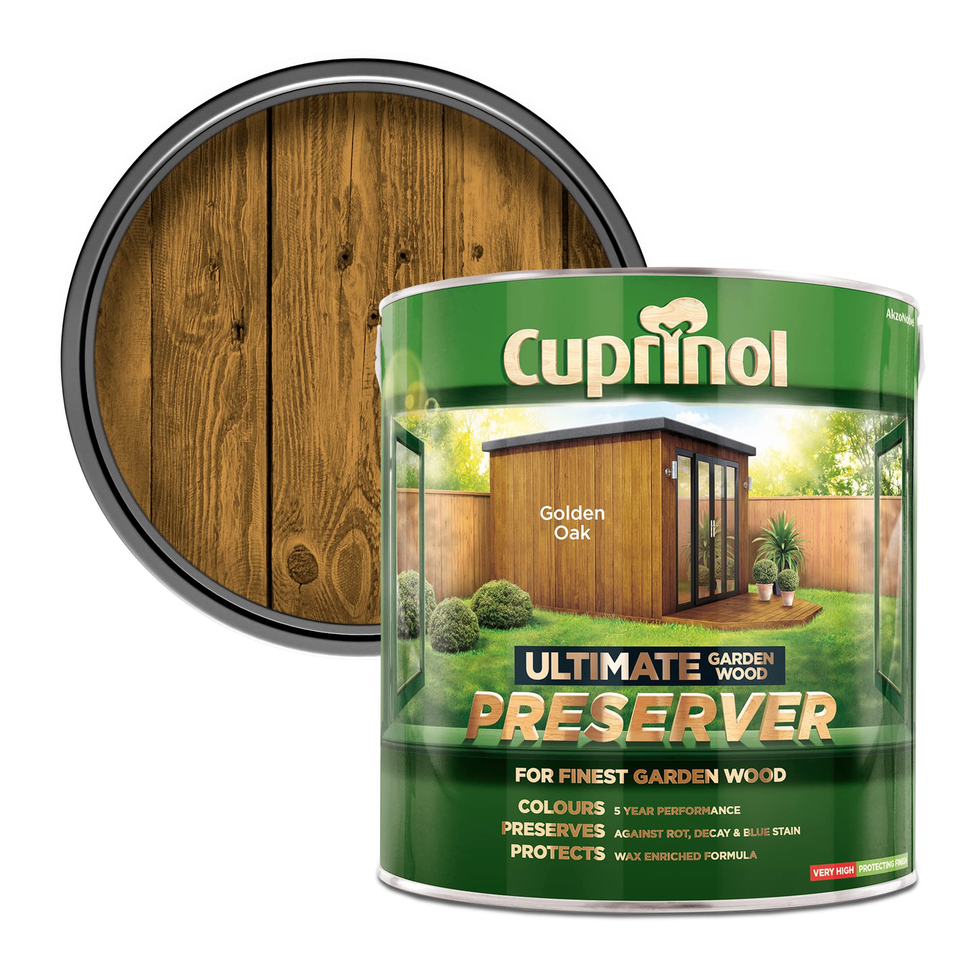 Cuprinol CUPGWPREGO4L 4L Ultimate Garden Wood Preserver - Golden Oak