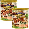 Rani Soya Chaap (Plant Based Protein) 30oz (1.875lbs) 850g, Pack of 2 ~ Easy Open Lid | All Natural | Vegan | No Colors | NON-GMO | Kosher | Indian Origin | Soy Based Meat Substitute