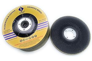 SIGNI Aluminum Grinding Wheel 5 inch for Aluminum Copper Non-Ferrous 10 Pack (Not Load While Grinding)