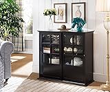 Kings Brand Furniture Holmes Espresso Wood Curio