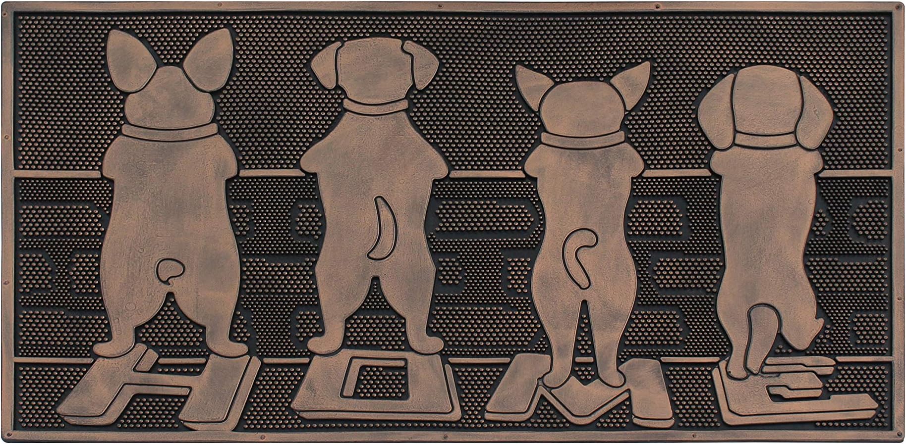 A1 HOME COLLECTIONS A1HC Rubber Pin Welcome Door Mats 18” X 30” for Outdoor Entrance,Fun Designed Floor Mat, Welcome Mats for Front Door Indoor Non-Slip Backing Rubber Mat for Outside
