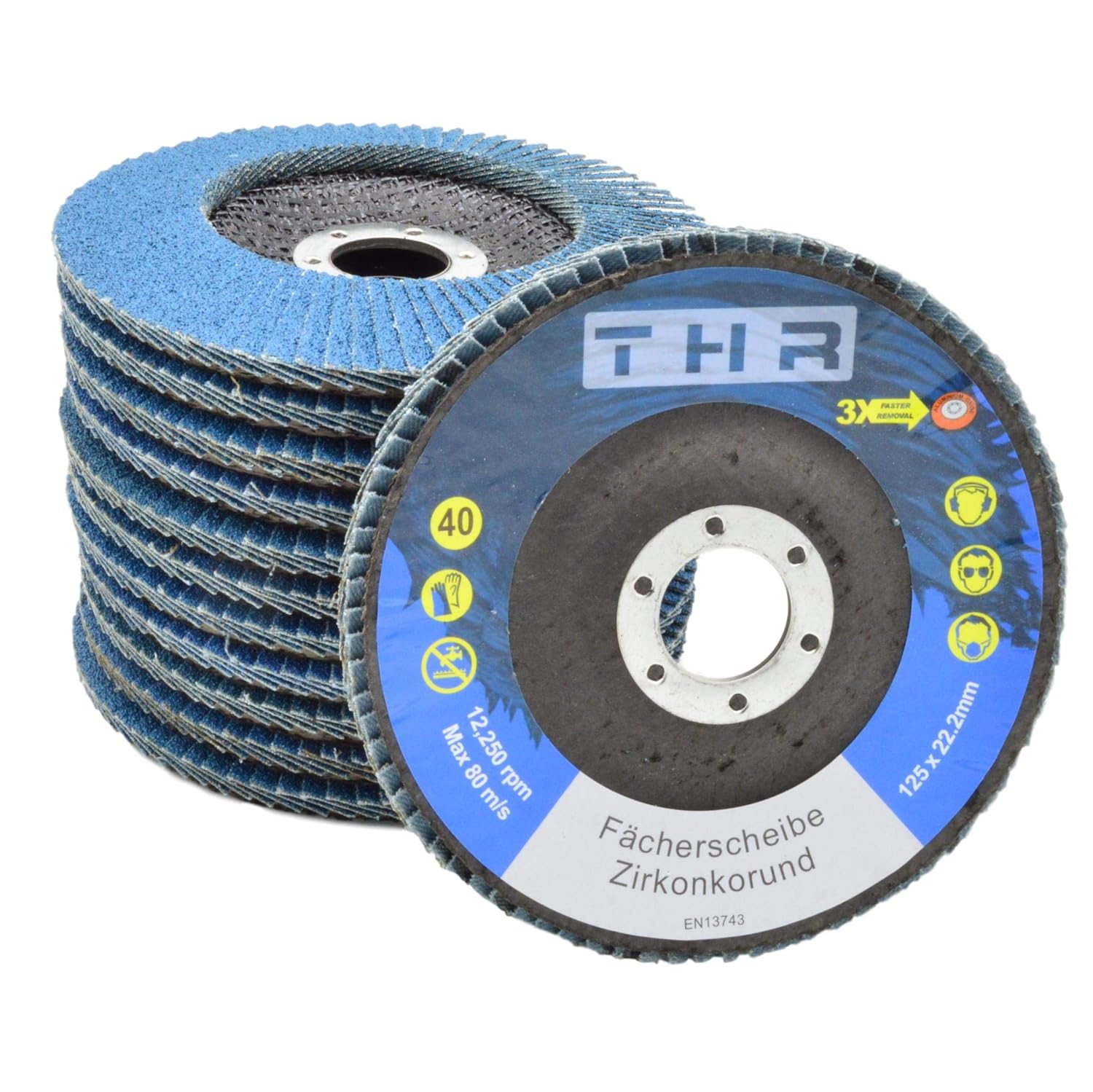 STEBRUAM 12 Pezzi Dischi Lamellari Da 115 Mm, Disco Abrasivi Grana 60, Per Smerigliatrice Angolare A Batteria, GWS, BTI, Acciaio Inossidabile Metallo E Legno