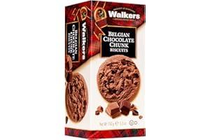 Walker's Shortbread Belgian Chocolate Chunk Biscuits Chocolate Cookies, Crumbly and Delicious Biscuits - 150g