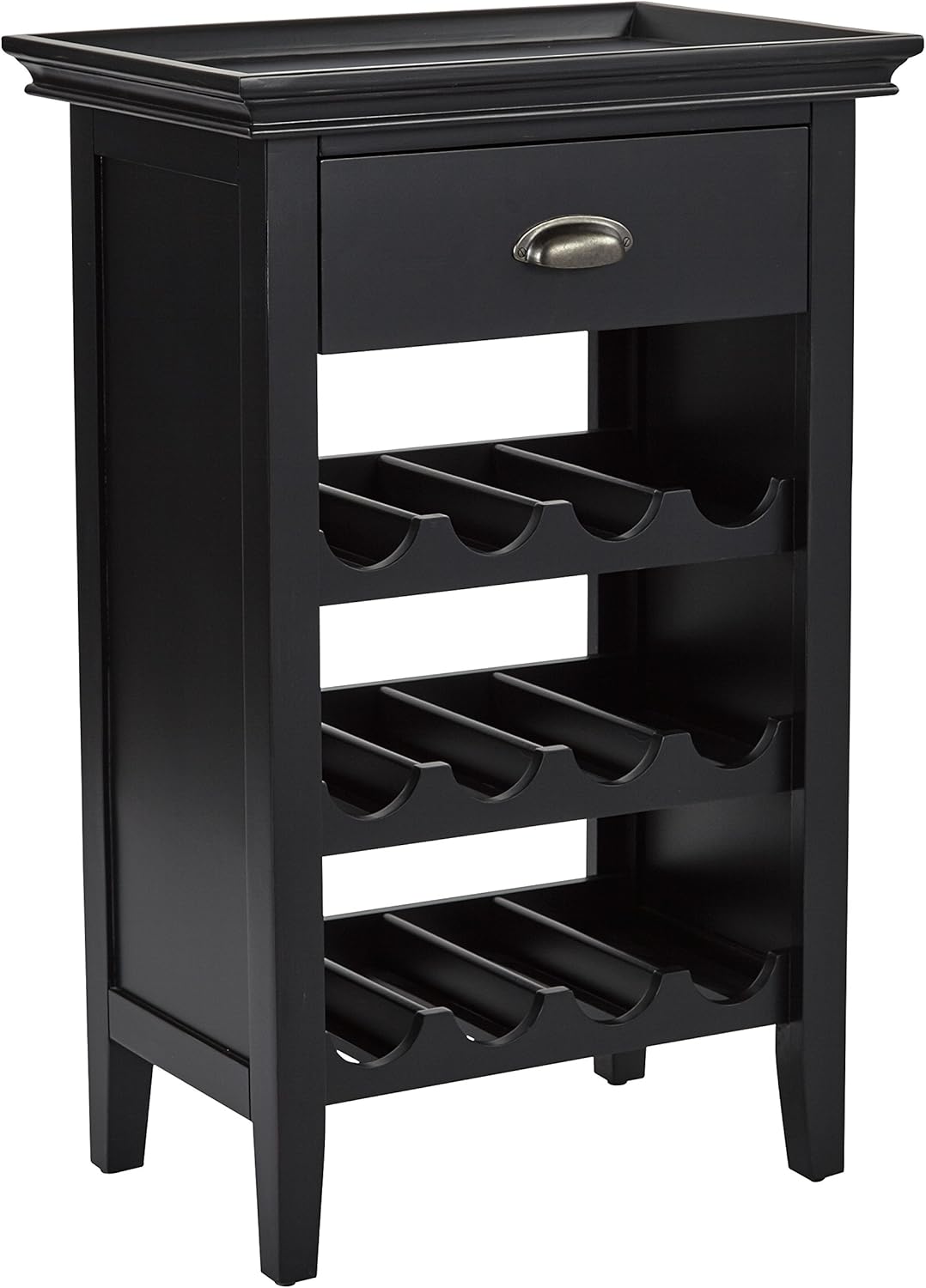 Inspirado en Bassett Portofino - Armario para vino, color negro