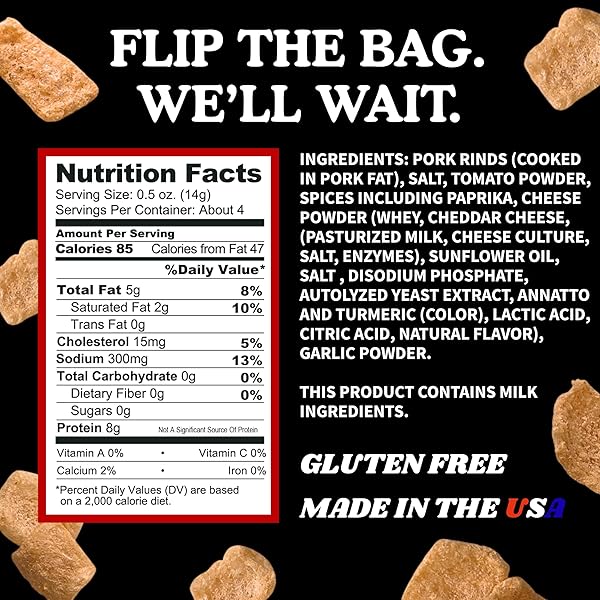 PORK KING GOOD PEPPERONI PIZZA PORK RINDS (CHICHARRONES) (4 PACK) KETO SNACKS