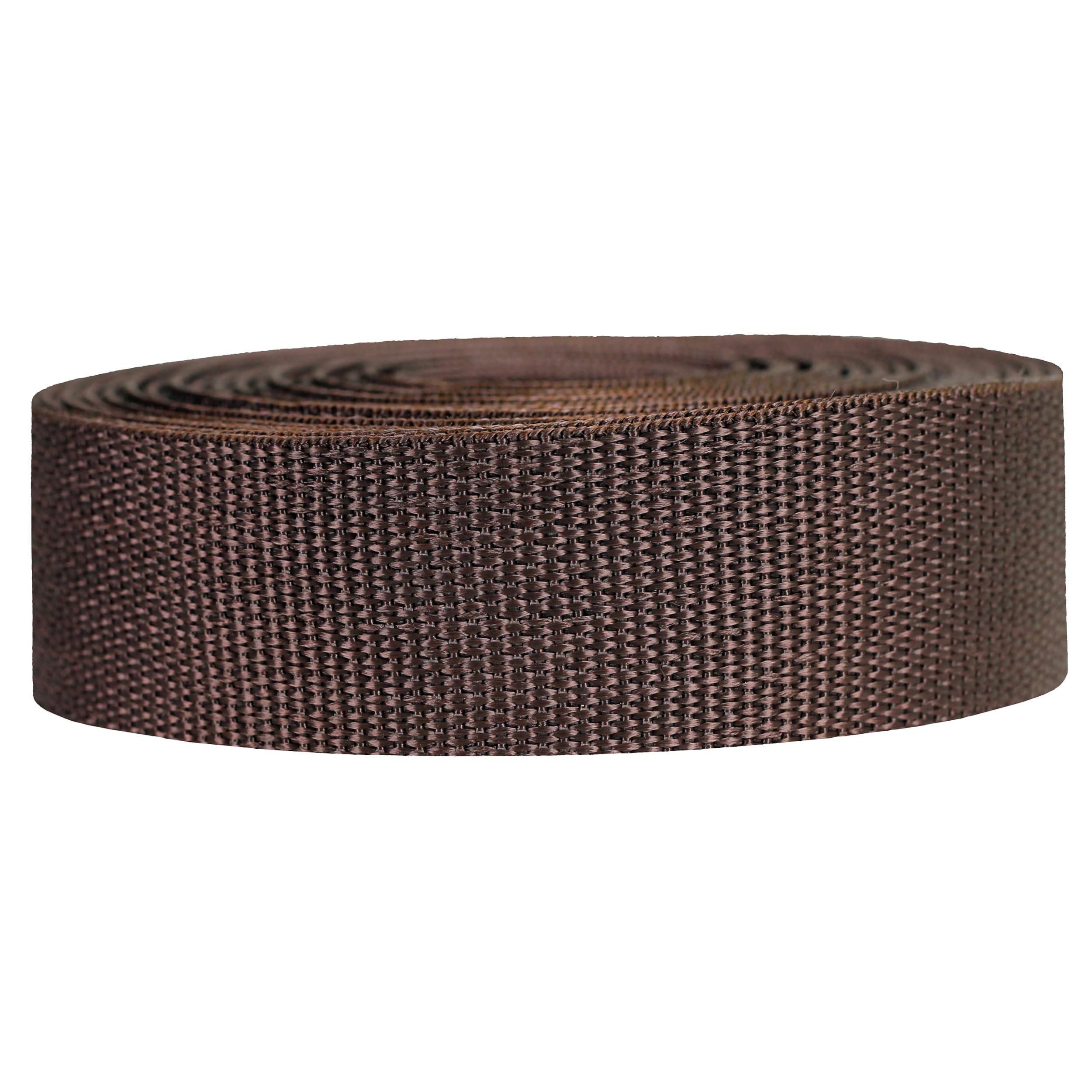 Strapworks Lightweight Polypropylene Webbing - Poly Strapping for Outdoor DIY Gear Repair, Pet Collars, Crafts – 1.5 Inch x 25 Yards - Brown