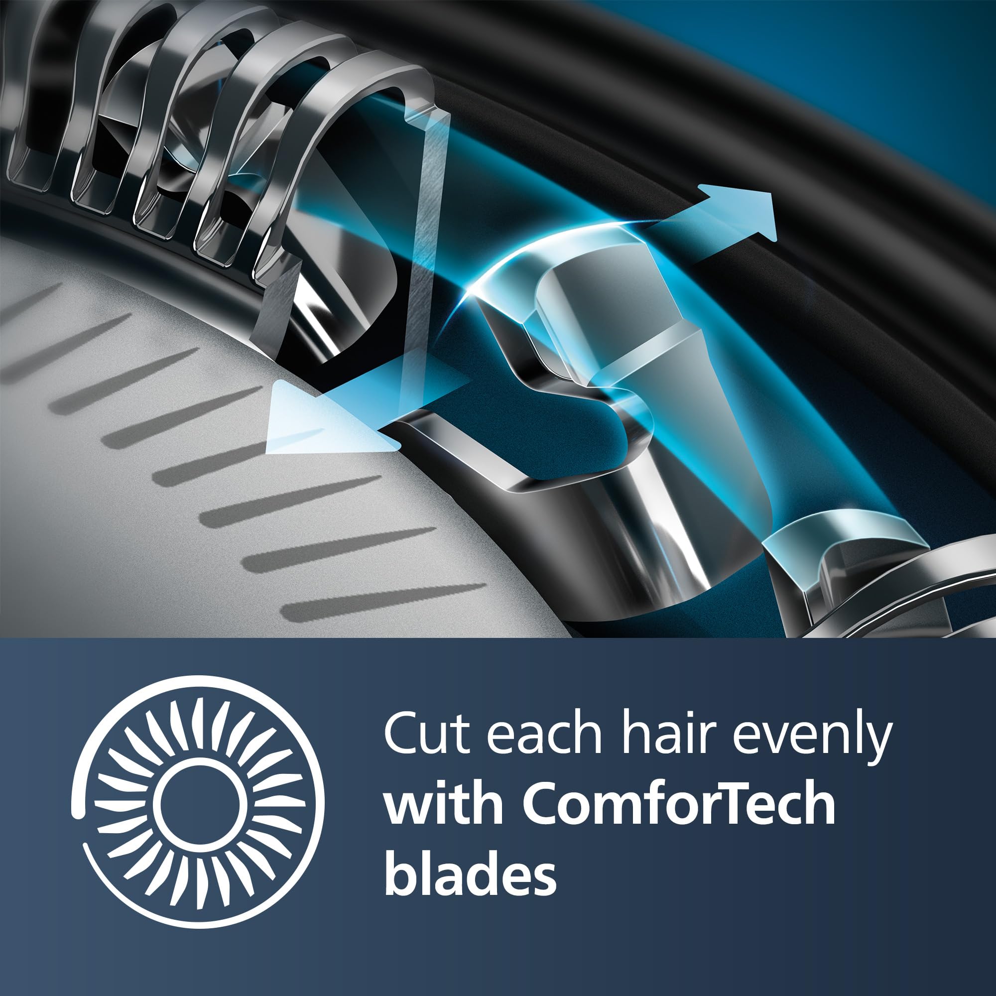 Philips Shaver Series 5000 - Wet & Dry Electric Men's Shaver in Metallic Blue with Precision Trimmer and Soft Pouch Travel Case (Model S5465/18)