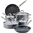 Circulon Elementum Hard Anodized Nonstick Cookware/Pots and Pans Set, 10 Piece, Gray