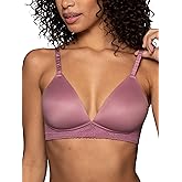 Vanity Fair Women's Effortless Wireless Bra, Buttery Soft Fabric & Lightweight Memory Foam Cups up to DD