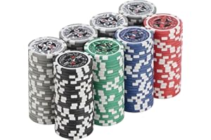 TENETMAN Poker Chip Poker Chip Set with Numbered Chips - 11.5 Gram Casino Grade Chips for Texas Hold’em, Blackjack, and All Card Games