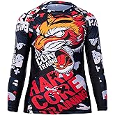 Hardcore Training Kids Rash Guard Compression Base Layer Tights No Gi BJJ Fitness Workout Running