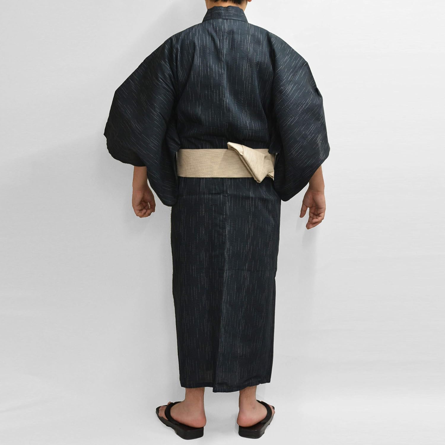 Amazon ワタツジン メンズ浴衣 紺カスリ 紺 日本 M 日本サイズm相当 浴衣 通販