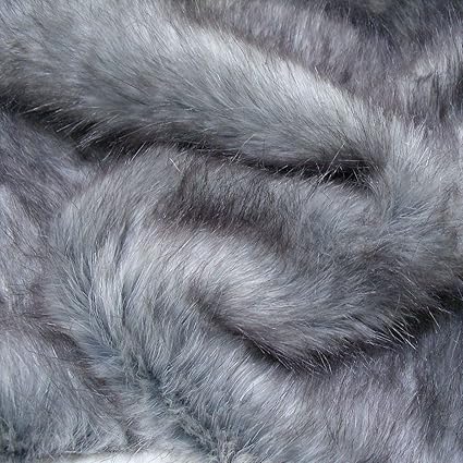 TOLKO 50cm ZOBEL Kunstfell kuschelig weiches Fellimitat mit 3cm Florhöhe Teddy Plüschstoff Webpelz - Meterware am Stück (Grau