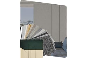 Yoolax Custom XL Smart Sliding Door Blinds, Fabric Blackout Vertical Blinds for Glass Doors.Hanging Room Divider, Patio Doors, Closet Doors, Fabric Sample (Multicolor)