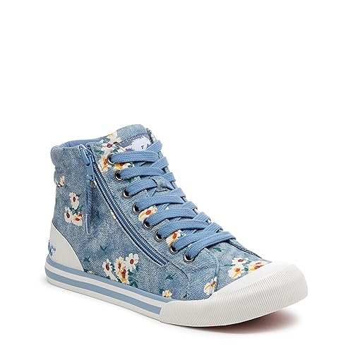 Rocket Dog Women's Jazzin HI Sneaker, Blue, 3 UK