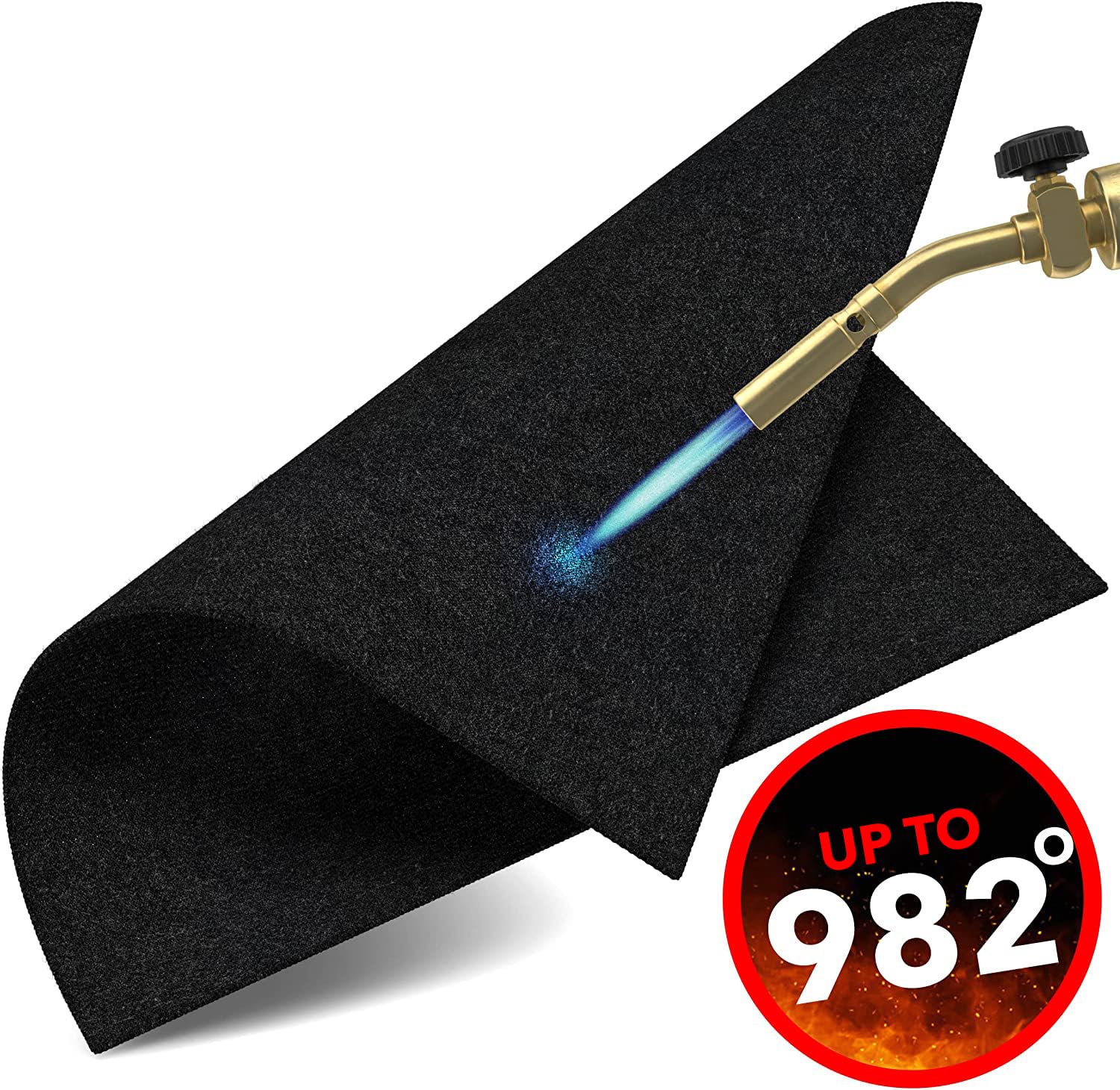 Fireproof Underlay 30 x 30 cm - Heat Protection Mat Heat-Resistant up to 982 °C - Soldering Mat as Fireproof Mat for Safe Fire Protection - Fire Protection Mat as Ideal Fire Protection — image 1