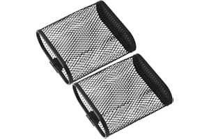 SUPVOX 2Pcs Metal Mesh Pencil Holder Hanging Pen Cup for Office Desk Organizer, Oval Half-Round Pen Stand