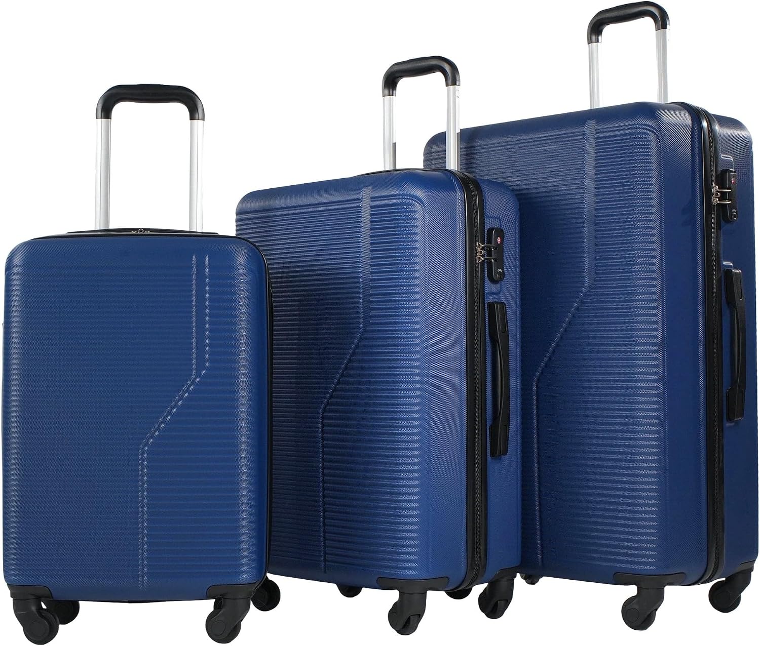 3 Piece Luggage Set Hardside Expandable Suitcase with Spinner Wheels, TSA Lock, Lightweight ABS Luggage for Travel 20/24/28 Inch