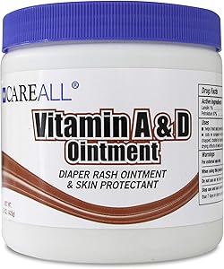 CareALL 15oz Tub Vitamin A&D Ointment with Lanolin Diaper Rash and Skin Protectant