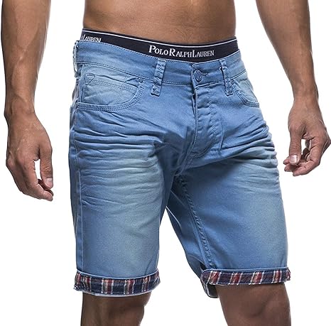 LEIF NELSON Herren Jeans Shorts LN1399-2826