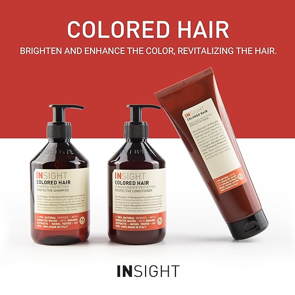 INSIGHT COLORED HAIR PROTECTIVE SHAMPOO WITH COLOR-PRESERVING PHYTOCOMPLEX & ORGANIC MACADAMIA EXTRACT FOR INTENSE NOURISHMENT & VIBRANCE, 13.5 FL. OZ. / 400 ML