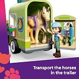 LEGO Friends Horse & Baby Foal Trailer 42695 Playset with 4 Figures view 3