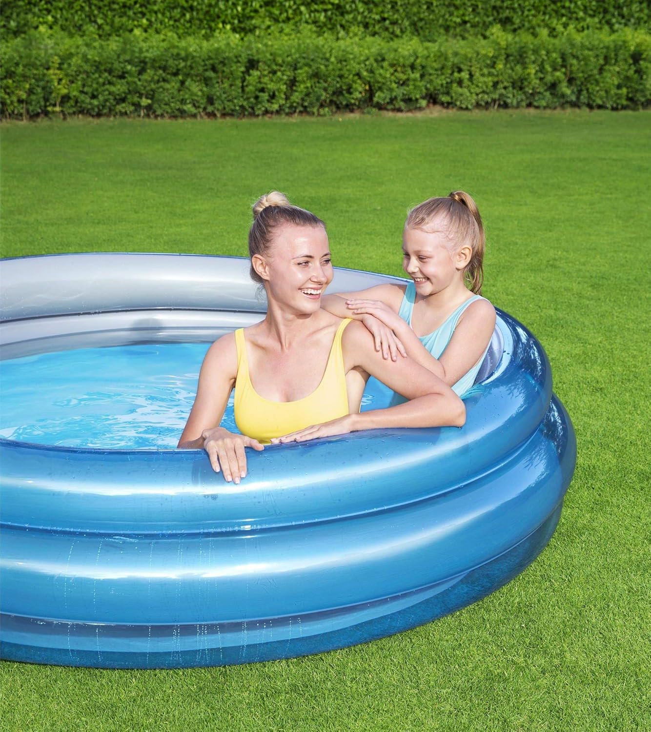 Amazon Com H2ogo Big Metallic 3 Ring Inflatable Play Pool Toys Games