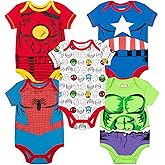 Marvel Avengers Baby 5 Pack Bodysuits Newborn to Infant Sizes (Newborn - 24 Months)