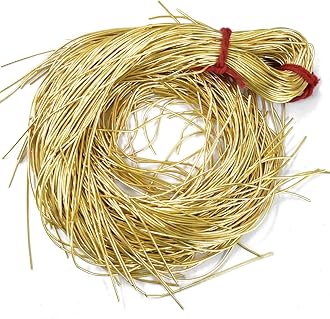 French Wire for Jewellery Making and Embroidery Purpose,1MM, Smooth Finish, Golden Color(100 Gram)