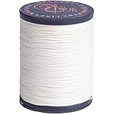 FANDOL 100% Natural Linen Thread Waxed Thread for Bookbingding, Leather Sewing, Beading or Macrame (Natural)