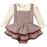 YOUNGER TREE Newborn Baby Girl Fall Winter Outfits Long Sleeve Romper Corduroy Overall Dress Infant Skirt Clothes Sets