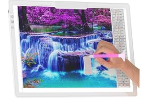 Honesorn A4 Copy Tracing Light Pad with Type-C Port, Ultra-Thin Diamond Painting Light Board, Led Light Table for Weeding Vinyl, Dimmable Tracing Light Box for Artists, Teens, White