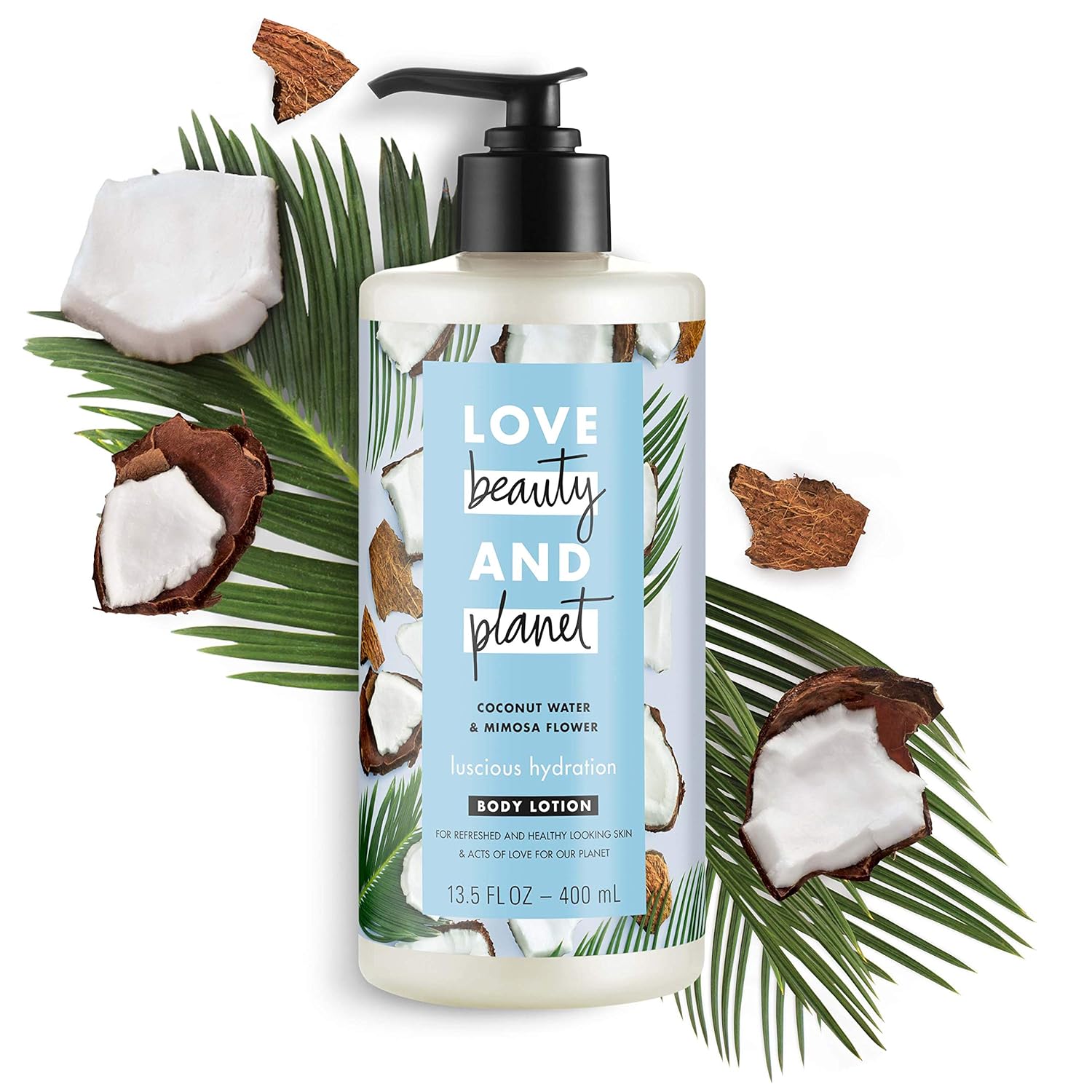 Love Beauty & Planet Luscious Hydration Body Lotion Coconut Water and Mimosa Flower 13.5 oz : Beauty