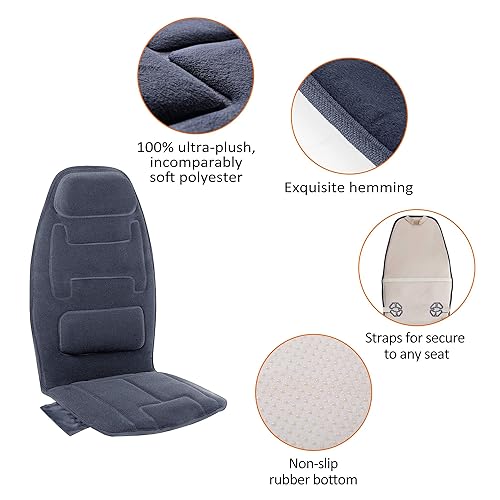 Snailax Massage Seat Cushion with Heat Extra Memory Foam Support