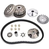 JIAYAN Transmission Rebuild Kit - Replacement Clutch Kit for 90CC Quad Bike | Compatible with Polaris Sportsman ATV Predator Scrambler - Includes Clutch &amp; Variator Assembly, Drive Belt &amp; Roller Weights