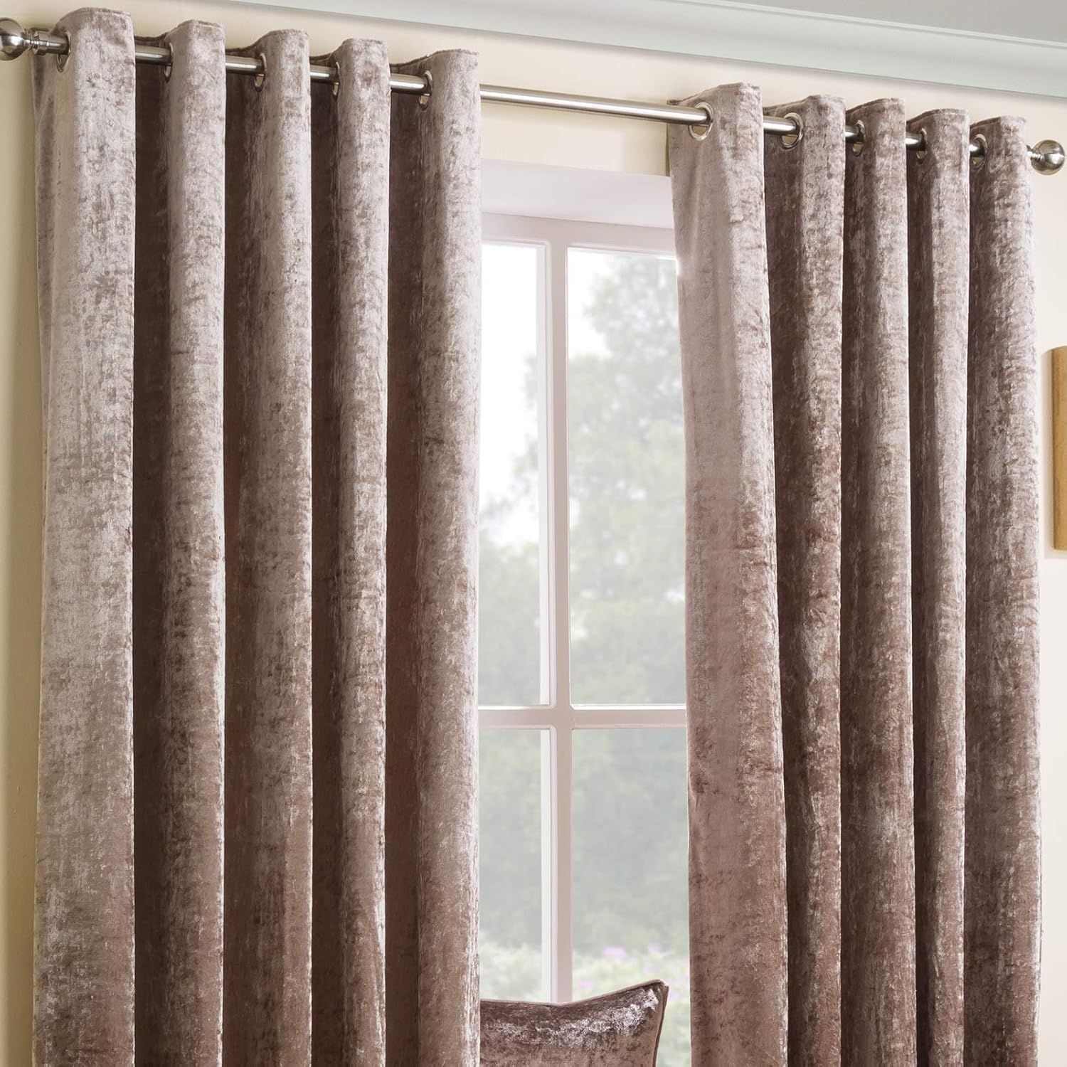 Bronze Luxury Heavy Weight Velvet Eyelet Ring Top Readymade Lined